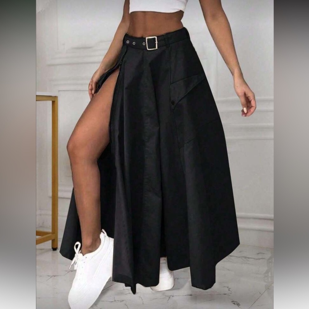 Elegant Black Maxi Skirt